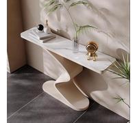 IRHIGBGX Consola Moderna, Mesa de Entrada con Marco de Metal, Mesa de sofá Estrecha y Larga de imitación mármol para Sala de Estar, Entrada, Pasillo, vestíbulo y detrás del sofá.