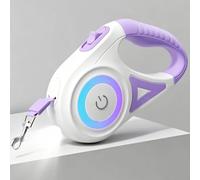 Iridsmole Correa retráctil de 5 m, resistente y extensible para pasear al perro por la noche, correas flexibles para perros pequeños, medianos y grandes de hasta 50 kg, correa sin enredos de 360° para