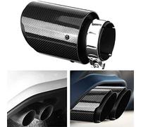 Iriisy Tubo de Silenciador de Escape de Fibra de Carbono para Coche Puntas de Escape Universales de 63 mm Garganta de Cola Salida del Tubo de Escape Trasero