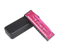 IRIN Harmonicas Perfect Starter Instrumento con un sistema de trémolo con 10 agujeros en llave C (rosa)