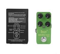IRIN Pedal de efectos de guitarra compacto Wah, distorsión, sobremarcha, retardo, reverberación, compresor para uso (RS20 verde)