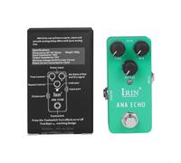 IRIN Pedal de efectos de guitarra, multiefecto 6 en 1 con Wah, distorsión, retardo y reverberación, Stompbox de aleación de aluminio para guitarra eléctrica (RS10 verde)