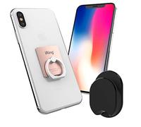 iRing Premium - Anilla de sujeción para la mano 3 en 2, con kit para coche - Diseño de AAUXX - Color azul dorado