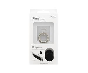 iRing Premium - Anilla de sujeción para la mano 3 en 2, con kit para coche - Diseño de AAUXX - Color azul plata