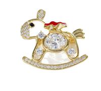 IRIRI Broche de caballo, lindo pin de solapa de animal for mujeres y niñas, regalo de joyería de moda brillante