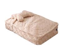 IRIRI Cama de Felpa for Perros y Gatos con Almohada, Estilo sofá Suave, extraíble y Lavable a máquina: un Acogedor Refugio for Mascotas.(L)