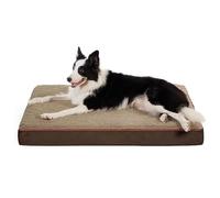 IRIRI Large Dog Orthopedic Bed with Non-Slip Bottom, Removable and Washable Cover, Suitable Cats, Reversible, Plush Material, Suitable For Indoor Outdoor Camping(Bruin,L)