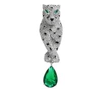 IRIRI Silver Panther Brooch, A Sophisticated and Luxurious Diamond-encrusted Brooch Accessory(A)