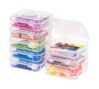 Iris 8 piezas estuche de proyecto portátil, 6 por 15,24 cm, claro