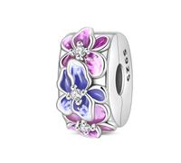 Iris (amistad eterna) Charm de cierre de seguridad, Charm para pulsera, compatible con Pandora Bracelet Neckalce