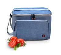 IRIS BARCELONA Bolsa Nevera Weekend Blue 15L - Bolsa Térmica Porta Alimentos de Gran Capacidad, Mantiene el Frío Hasta 12 Horas, Interior Termosellado, Cinta Ajustable - Ideal para Playa y Trabajo