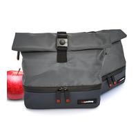 IRIS BARCELONA Bolsa Térmica Compacta 2 en 1, Base Aislante para Táper + Compartimento Superior Plastificado, Enrollable, Ligera y Práctica, Cierre de Cremallera y Clip, Ideal para Trabajo, Escuela
