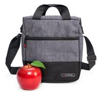 Iris Barcelona Bolsa Térmica Porta Alimentos 6,5L- Lunch Bag Isotérmica Mantiene Frío/Calor de Fiambrera, Taper, Bebidas y Snacks, Nevera Portátil para Loncheras de Trabajo, Oficina o Colegio | Gris