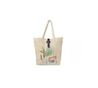 Iris Barcelona - Bolsa Tote Bali Multifuncional, Lunch Bag y Bolso de Hombro, Interior Plastificado, Bolsillo de Rejilla para Bebida y Bolsillo Interior 45,5 x 15,5 x 37 cm 15 l Beige