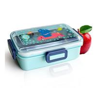 Iris Barcelona Porta alimentos Infantil - Lunchbox Infantil 530 mL - Acero Inoxidable + Base Plástica - Cierre Seguro, Sin BPA - Apto para Microondas (MINT)