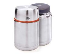 Iris Barcelona - Termo Comida Lunchbox de Acero Inoxidable, Fiambrera Térmica para Alimentos Sólidos Calientes y Fríos, Conserva Temperatura hasta 9 Horas, Hermético con Doble Tapa y Válvula, 0,75L