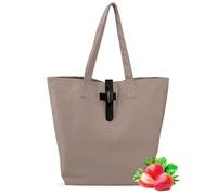 Iris Barcelona- Tote Bag 2 en 1 Bolso Mujer Grande 45,5x15,5x37 cm, Bolso de Hombro con Compartimento para Móvil, Tote Bag de Poliéster Impermeable 15 L, Bolso Universidad Mujer, Trabajo, Viaje, Beige