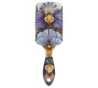 Iris Flower Pattern Vintage - Cepillo antiestático para el pelo para hombre, cepillo de masaje diseñado para cabello fino con mango ergonómico para cabello rizado