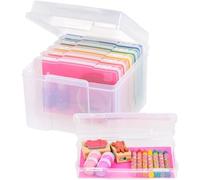 IRIS KP-PHO57 Clear 4PK Organizador de Fotos y Manualidades (5 x 7 cm), Transparente, Small