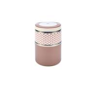 IRIS BARCELONA - Lunch Box Doble, Fiambrera Térmica Acero Inox, 2 Compartimentos, Tapa Aislante y Asa, 900 ml Rosa