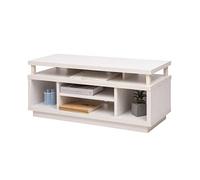 Iris Ohyama 532145 Soporte de TV con estantes Abiertos, Roble Blanco, TV de hasta 43 Pulgadas