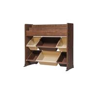 Iris Ohyama, Armario de 3 Niveles/Librería Infantil/Estanterías Infantiles Juguete/Armario Infantil, Diseño y Modular, Casa, Sala de Juegos - Kids Toy Rack - ETHR-26 - Roble