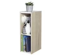 Iris Ohyama, Armario de almacenaje/Armario con 2 baldas/Estante de almacenaje//Armario lateral, Diseño,Ajustable en altura cada 3,2 cm, Oficina, Casa - Space Saving Shelf - UB-6020 - Marrón claro