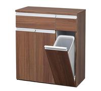 Iris Ohyama - Bandeja de clasificación con 3 Compartimentos, 45 L, diseño de Madera con cajones, marrón, para Cocina, Oficina, baño, 70,5 x 35,5 x 81,6 cm, PKT-8670