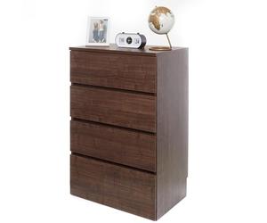 Iris Ohyama, Cajonera de Madera/Cajonera con guía 4 cajones, Diseño, Moderno, Oficina, Casa - Wooden Chest - WCH-590 - Marrón