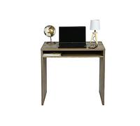 Iris Ohyama, Escritorio con módulo de Almacenamiento con estantería/Escritorio de Ordenador/Escritorio de Madera, Diseño,Robusto, Oficina, Casa - Desk - WDK-800 - Marrón Ceniza, W 80 x D 50 x H 75 cm