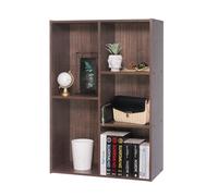 Iris Ohyama Estantería de Cubos de 5 Compartimentos, 60cm Ancho, Marrón Exposición, Modular, Almacenamiento, para Sala de Estar, Habitación, Oficina, Espacio Ahorrado, Librería, Montaje Fácil, CX-23C