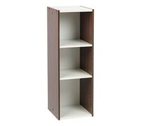 Iris Ohyama Estantería Espacio Ahorrador de 3 Niveles Ancho, Marrón Ajustable, Multiuso, Modular, para Sala, Oficina, Habitación, Organizadora, Librería, Montaje Fácil, UB-9030