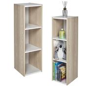 Iris Ohyama Estantería Espacio Ahorrador de 3 Niveles, Juego de 2, Marrón Ajustable, Multiuso, Modular, para Sala, Oficina, Habitación, Organizadora, Librería, Montaje Fácil, UB-9025