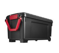 Iris Ohyama, Grande caja de almacenamiento para bricolaje, 170 Lasa y ruedas, móvil, garaje, jardín - Store it All Box SIA-1000 - Negro