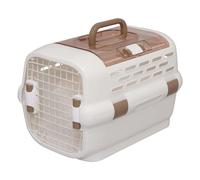Iris Ohyama, Jaula, Cesta, Bolsa de Transporte de plástico (PP) para Gatos, A59,3 x F37,5 x A37 cm, PDPC-600, Blanco