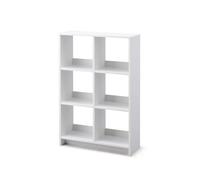 Iris Ohyama, Librería Cubo/Estante Abierto de Madera/Mueble con 6 estantes/Estante Abierto de Madera, Modular, Diseño, Oficina, Casa, Escuela - Wood Open Shelf - WOS-6 - Roble Blanco