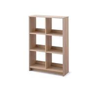 Iris Ohyama, Librería cubo / Estante abierto de madera / Mueble con 6 estantes / Estante abierto de madera, Modular, Diseño, Oficina, Casa biblioteca - Wood Open Shelf - WOS-6 - Marrón claro