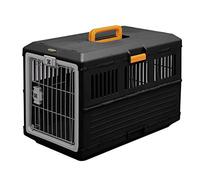 Iris Ohyama, Jaula, Caja de transporte para perro, gato, 2 puertas, A68.6 x F40.3 x A47.8 cm, FC-670, Negro