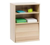 Iris Ohyama, Armario con Puertas, Estante de Almacenamiento, 2 Compartimentos modulares, diseño, sólido, Moderno, Multi-Uso, Escritorio, habitación, salón - Flap Rack Chr - 1 - Marron Clair