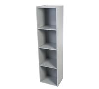 Iris Ohyama, Mueble Multifuncional/Mobiliario Infantil de Madera/Estantería para Juguetes y Libros/Armario Infantil, Diseño,Modular, Casa, Escuela - Kids Cube Shelf - KCX-4 - Gris