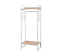 Iris Ohyama Perchero metálico, de Pie, Blanco, Diseño Moderno, Marco Resistente, Antideslizante, para Dormitorio, Estudio, Armario, Ropa y zapatos, Rejilla de Secado, Montaje fácil, PI-B4