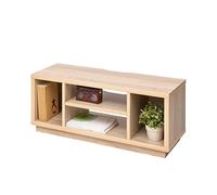 Iris Ohyama, Soporte de TV/Mueble de TV con estantes Abiertos/Soporte de TV para TV de 43 Pulgadas, Madera Maciza, Oficina, Sala - TV Cabinet Standard - OTS-100S - Marrón Claro, A100cm, 532132