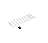 Iris Ohyama, Tendedero en Pared telescópico sin taladrar, 5 Barras, 75-120 cm, sin perforación, baño, vestidor - Telescopic Storage Rack H-J-NST75 - Blanco