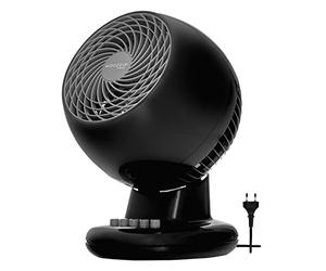 Iris Ohyama Woozoo, 13m², Ventilador de mesa, Negro, 3 velocidades, Oscilación, Silencioso, Potente,Escritorio, Portátil, Sobremesa, Table Fan, Ventoinha para el dormitorio, a oficina, Frio, PCF-M15