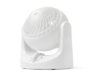 Iris Ohyama Woozoo Ventilador de mesa, 7,4 m³/min, Inclinación vertical 110°, blanco, 3 velocidades, silencioso, ideal para dormitorio, cocina, refrigerador de aire, potente, Made in France, PCF-HE10N