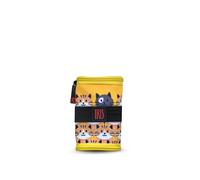 IRIS BARCELONA Porta Bocatas Infantil Reutilizable y Plegable - Diseño Flexible con Goma (26 x 12 x 2.5 cm) - Interior Impermeable FOOD SAFE - Ideal para Cole, Excursiones, guardería (Amarillo)