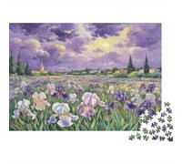 Iris Puzzle for Adults 14-99 Years Irises and Calla Lilies in Field Educational Game for Home Decor & Gifts 70x50cm/1000pcs