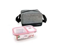 IRIS - Real Lunchbag 2 en 1 con caja de cristal gris mármol
