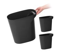 IRIS USA 6 Gallon 24 Quart Trash Can Garbage Can Plastic Wastebasket Container Set 3Pack for Home Office Kitchen Bedroom Ba