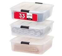 IRIS USA, BCB-SQ Almacenamiento debajo de la cama, transparente